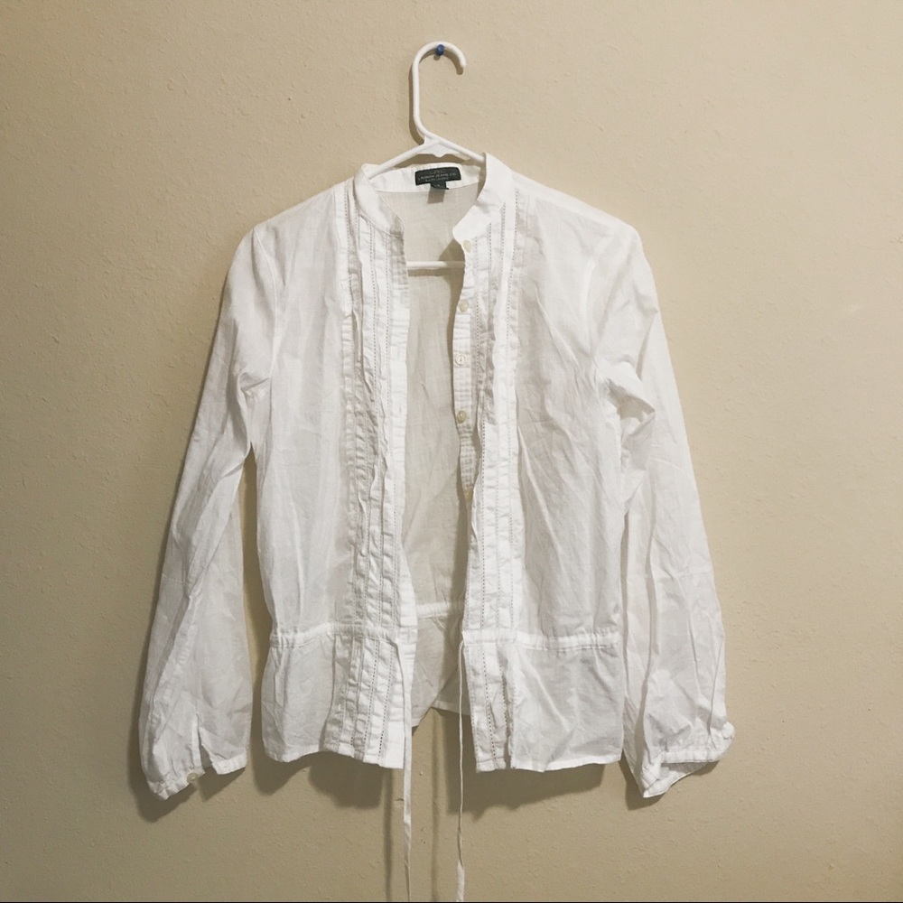 LAUREN JEANS CO. White Long Sleeves Shirt S